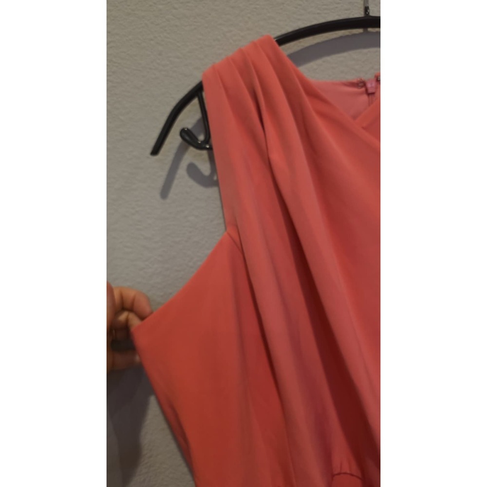 Kay Unger New York Pink Walk-Thru Jumpsuit Overskirt Belted Formal NWT 14 - Picture 7 of 16